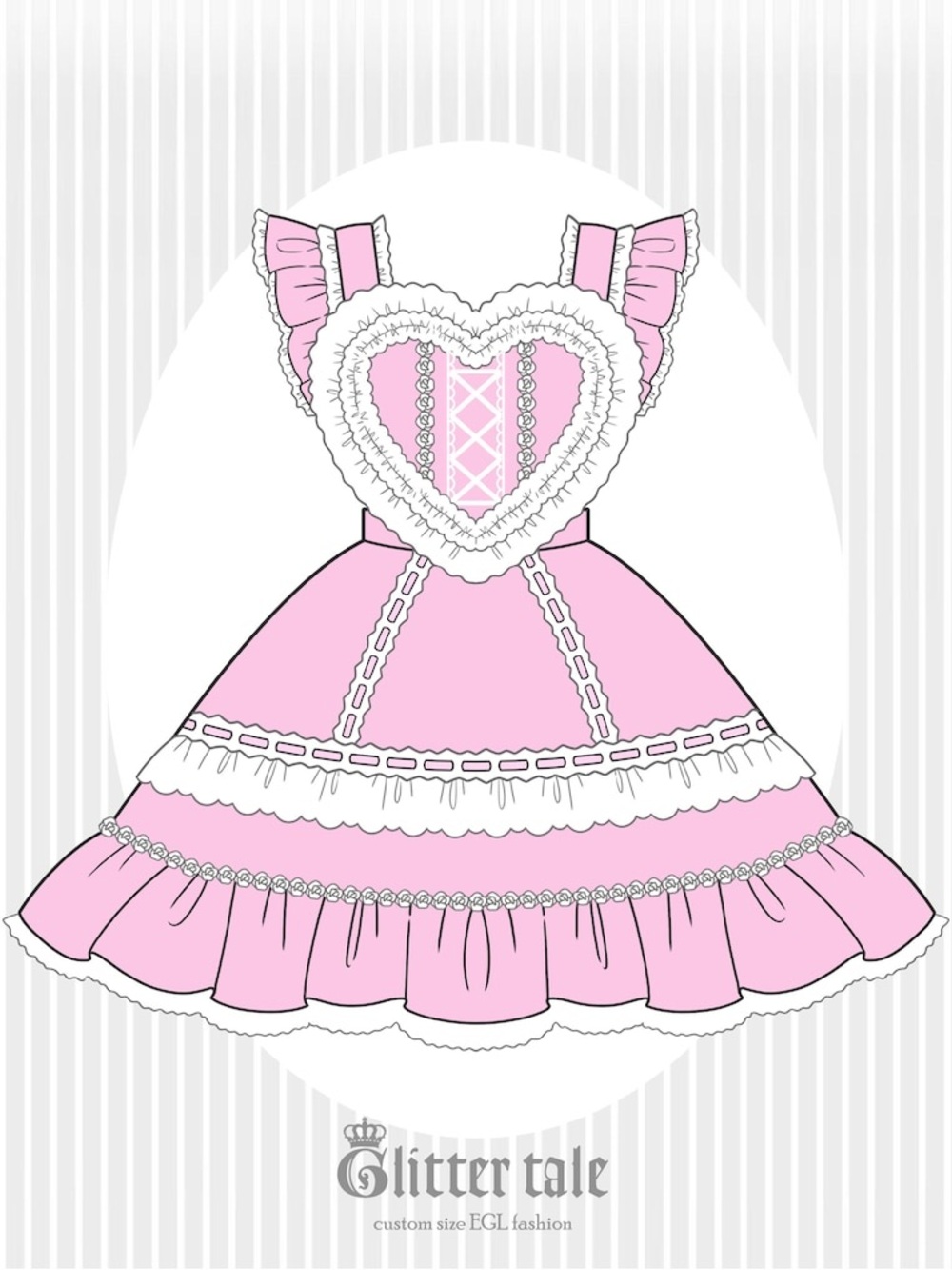 [Pink Version] Plus Size Sweet Lolita Jumper Skirt with Shirt and Bloomers - Picture 2 of 5
